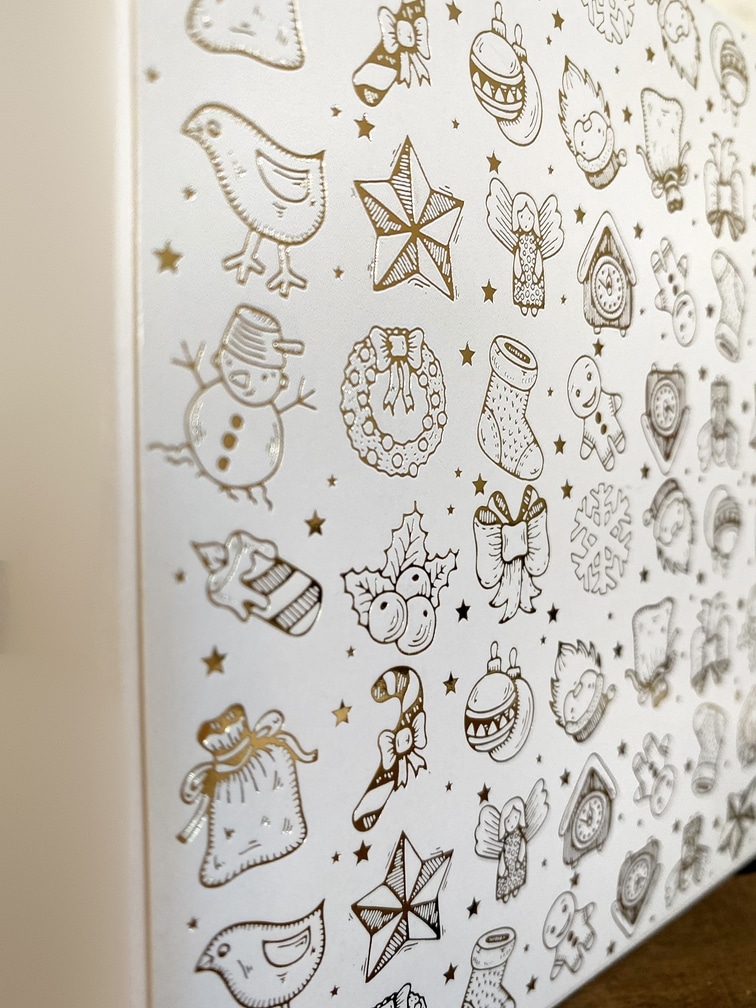 Коробка с окном под 9 конфет Золотой Новый Год, 138х138х38 мм (дно и обечайка) — изображение 3